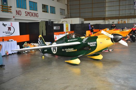 CHONBURI - NOVEMBER 20 :  Shoestring aircraft in Air Race 1 Thailand at U-Tapao International Airport on November 20, 2016 in Chonburi, Thailand.