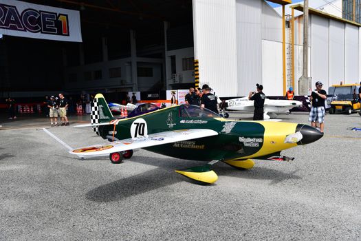 CHONBURI - NOVEMBER 20 :  Shoestring aircraft in Air Race 1 Thailand at U-Tapao International Airport on November 20, 2016 in Chonburi, Thailand.