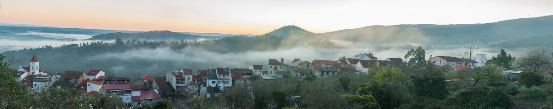 Panoramic view of the Village of Sao Jose near Arganil, Portugal.