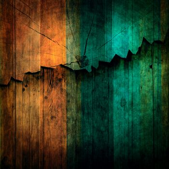 abstract of wood breaking wall background use for multipurpose backdrop and colorful texture wooden
