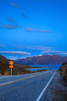 beautiful scenic of lake hawea in south island new zealand once of destination to journey and visiting