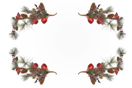 Pine branches with cones Christmas decoration