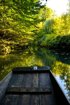 Boat while visit Colmar, Alsace, France or Little Venice.