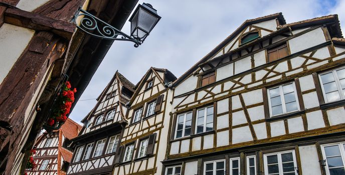 Strasbourg, water canal in Petite France area, Alsace, Bas Rhin