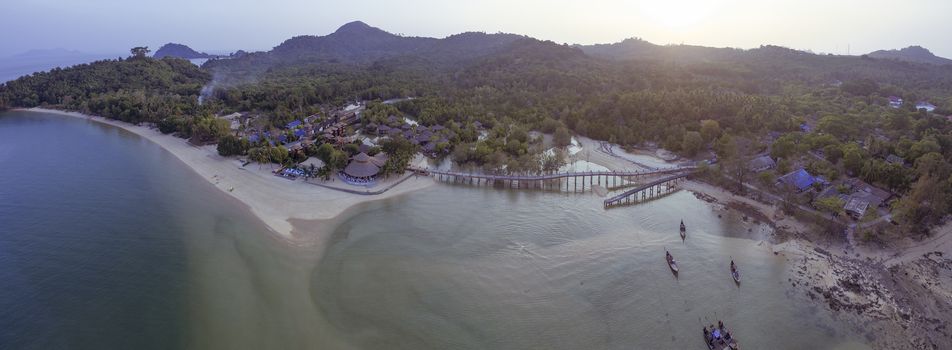 aerial view of koh payam island ranong southern of thailand