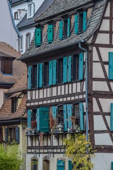 Strasbourg, Strasbourg, part of nice house in Petite France area. in Petite France area, Alsace, Bas Rhin