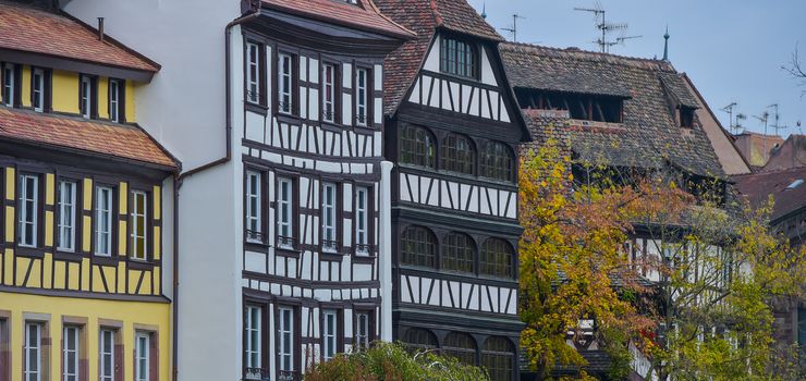 Strasbourg, Strasbourg, part of nice house in Petite France area. in Petite France area, Alsace, Bas Rhin
