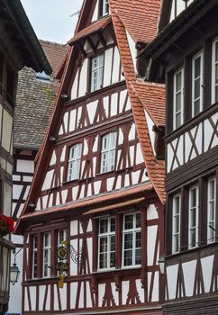 Strasbourg, Strasbourg, part of nice house in Petite France area. in Petite France area, Alsace, Bas Rhin