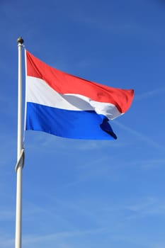 Flag of the Netherlands in red, white and blue