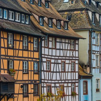 Strasbourg, Strasbourg, part of nice house in Petite France area. in Petite France area, Alsace, Bas Rhin