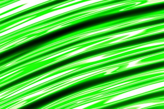 Abstract striped background - computer-generated image. Fractal geometry: glossy stripes and folds. For ecology or business design projects.