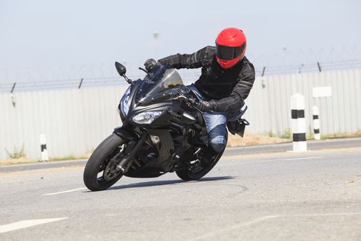 man riding motorycle