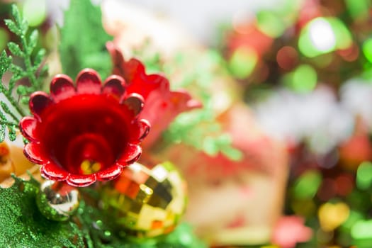 Close up of Christmas decoration use for background