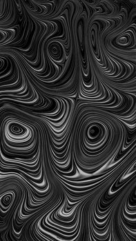Abstract geometric background - computer-generated image. Fractal art: wrinkled and distorted concentric circles, repeated many times. Gnarl marble pattern. For desktop wallpaper, prints, covers.
