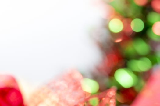 Blur image for Christmas decoration on white background