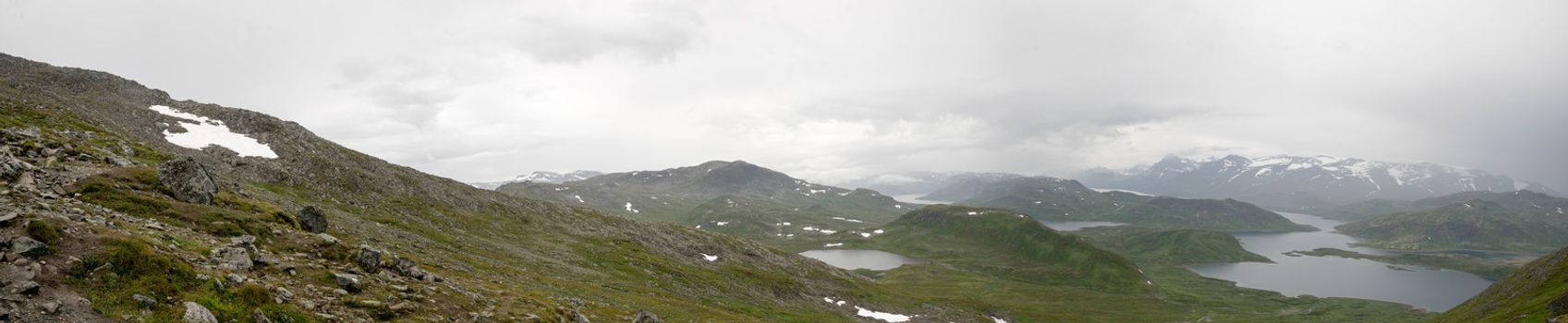 Europe nature - lakes mountains and sky for hiking