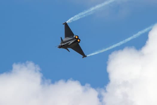 Fighter Jet flying away from camera