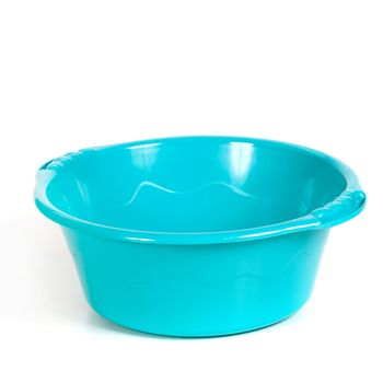 plastic basin on the isolated white background