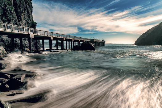 Trinidad California Pier and Pacific Ocean, Color Image