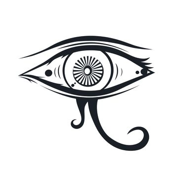 horus one eye theme vector art illustration