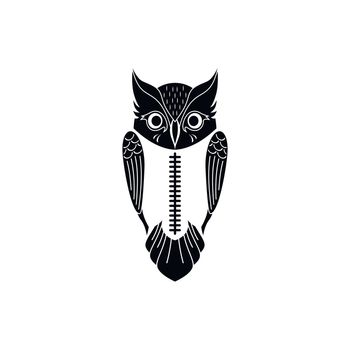 decorative owl bird theme vector art illustration