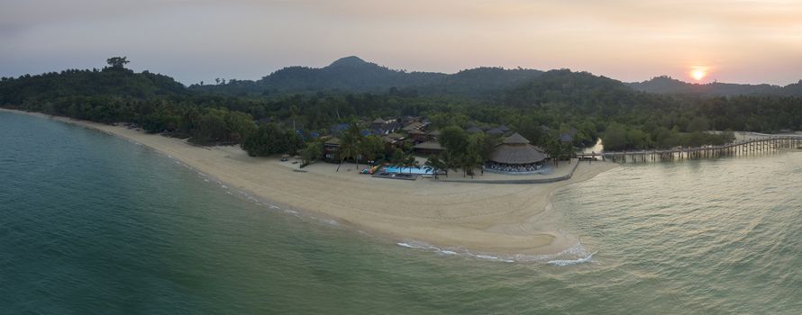 aerial panorama view of payam island ranong andaman sea southern of thailand important natural traveling destination