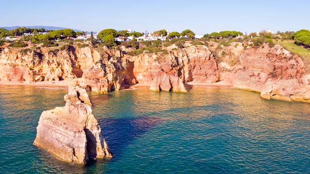 Natural rocks at Alvor in the Algarve Portugal