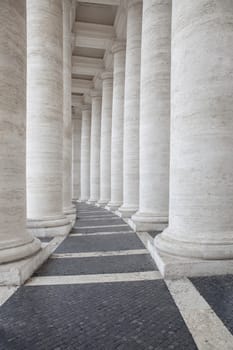 perspective of pole structure in vatican rome italy