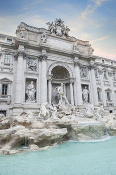 trevi fountain important traveling destination in rome italy