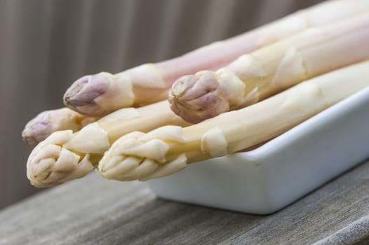 Bunch of white asparagus, Food, France
