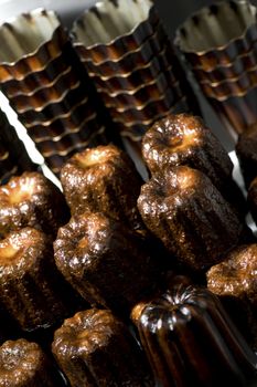Caneles french traditional dessert from Bordeaux, France