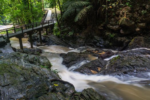 Huai-To waterfall in famous Krabi province, Thailand.