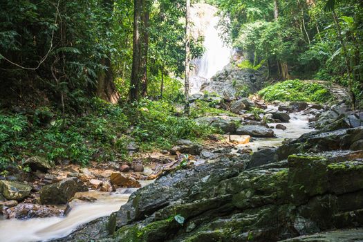 Huai-To waterfall in famous Krabi province, Thailand.