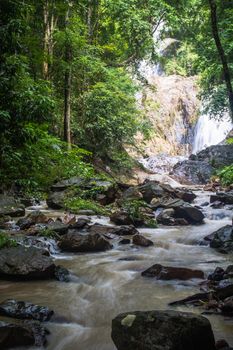 Huai-To waterfall in famous Krabi province, Thailand.