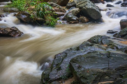 Huai-To waterfall in famous Krabi province, Thailand.