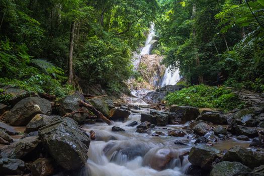 Huai-To waterfall in famous Krabi province, Thailand.