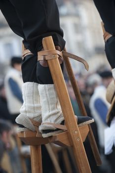 Man on Wooden Stilts, Landes Tradition, France