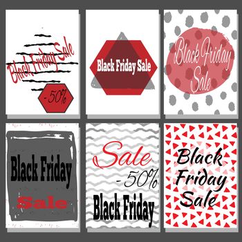 Set of abstract vector black friday sale layout background. For art template design, list, page, mockup brochure style, banner, idea, cover, booklet, print, flyer, book, blank, card, ad, sign, poster, badge.