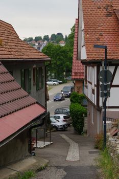 MOENSHEIM, PFORZHEIM, GERMANY - April 29. 2015: Monsheim is a town or village in the district of Enz in Baden-Wuerttemberg in southern Germany.
