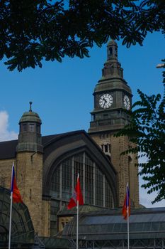 HAMBURG, GERMANY - JULY 18, 2015: Hauptbahnhof in Hamburg, Germany. It is the main railway station in the city, the busiest in the country and the second busiest in Europe.