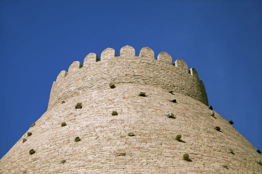 Medieval walls of Bukhara, Uzbekistan, town on a Silk Road