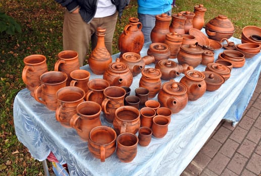 beautiful bright brown ceramic handmade works of authorship
