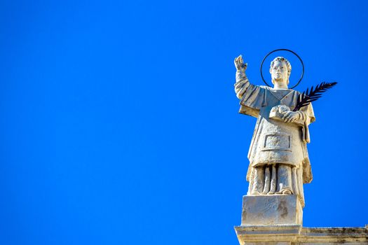 Detail of a statue in a Sicilian baroque church