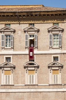 VATICAN CITY - MARCH 30: sunday Angelus made by Pope Francis on March 30, 2014 in Vatican City