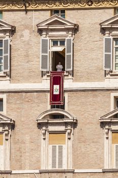VATICAN CITY - MARCH 30: sunday Angelus made by Pope Francis on March 30, 2014 in Vatican City
