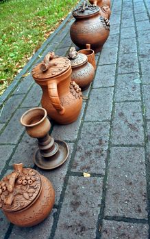 beautiful bright brown ceramic handmade works of authorship