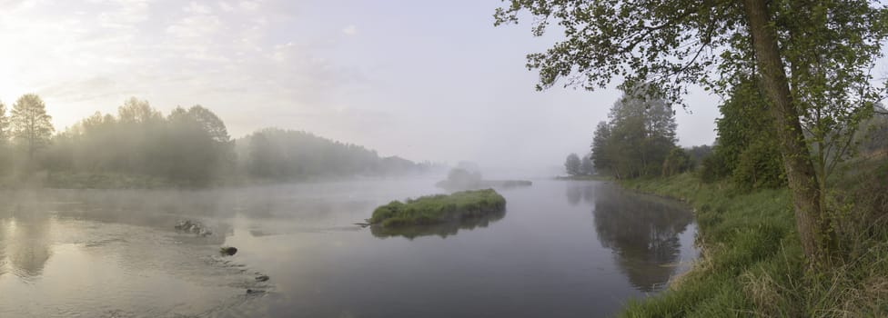 landscape with natural river, nature series