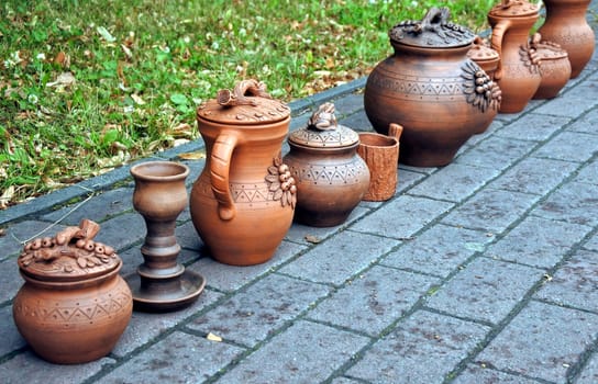 beautiful bright brown ceramic handmade works of authorship