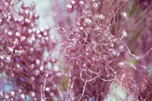 Bright shiny pink and lilac drops background for celebration greeting cards
