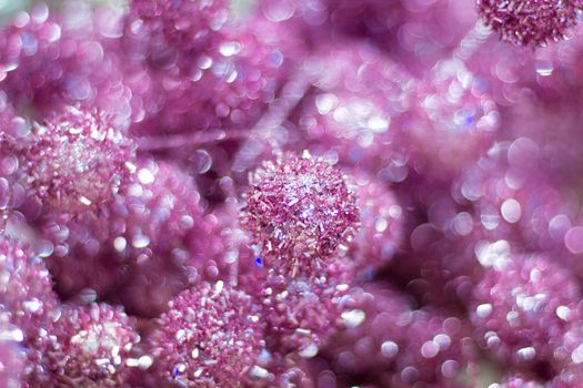 Bright shiny pink and lilac drops background for celebration greeting cards